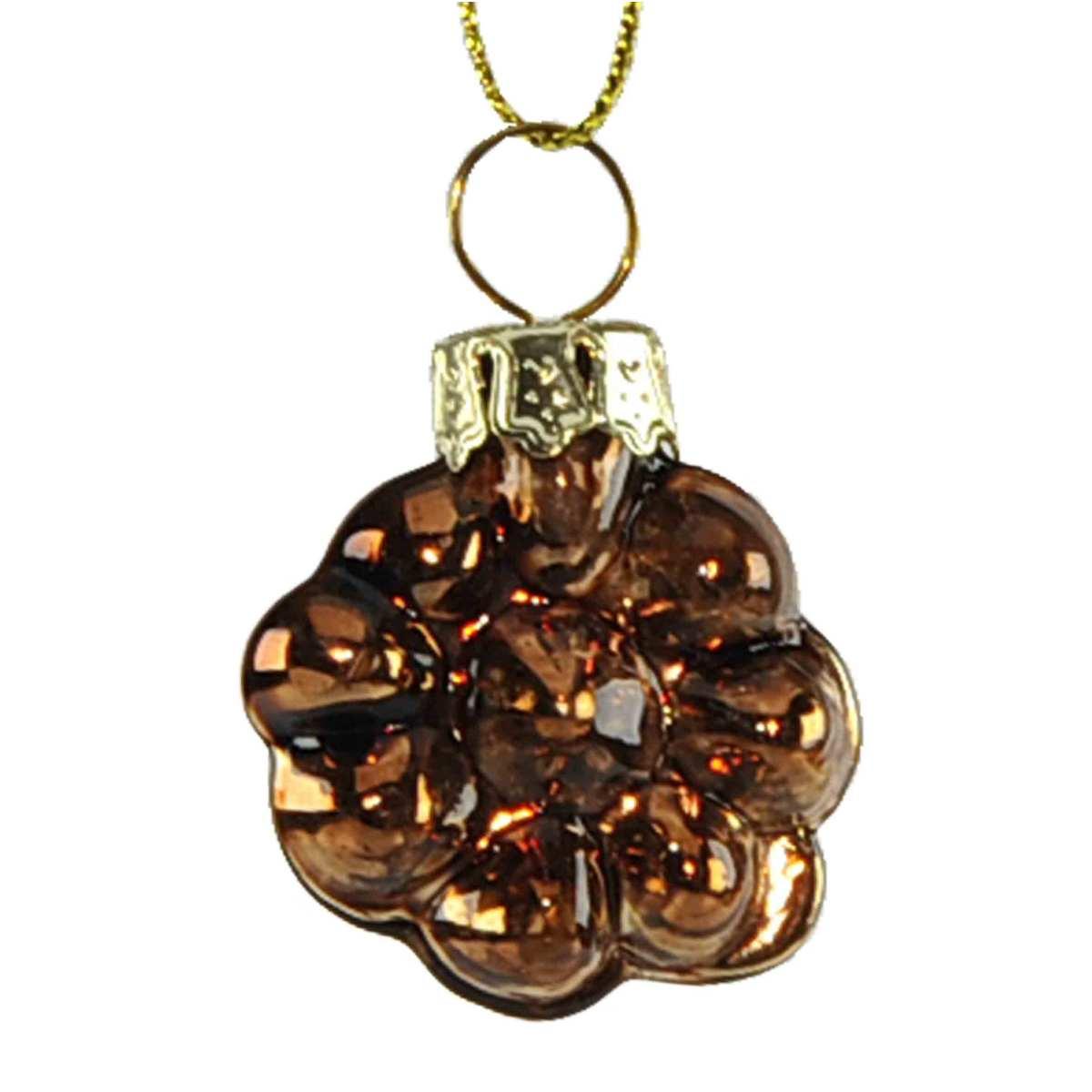 Pallina natalizia vetro bronzo Set 10 pz