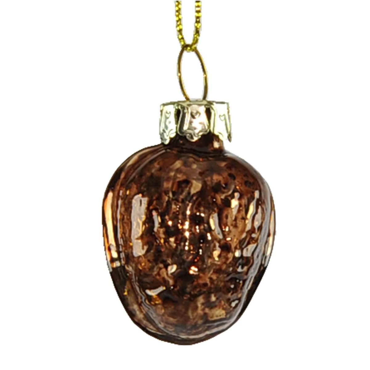 Pallina natalizia vetro bronzo Set 10 pz