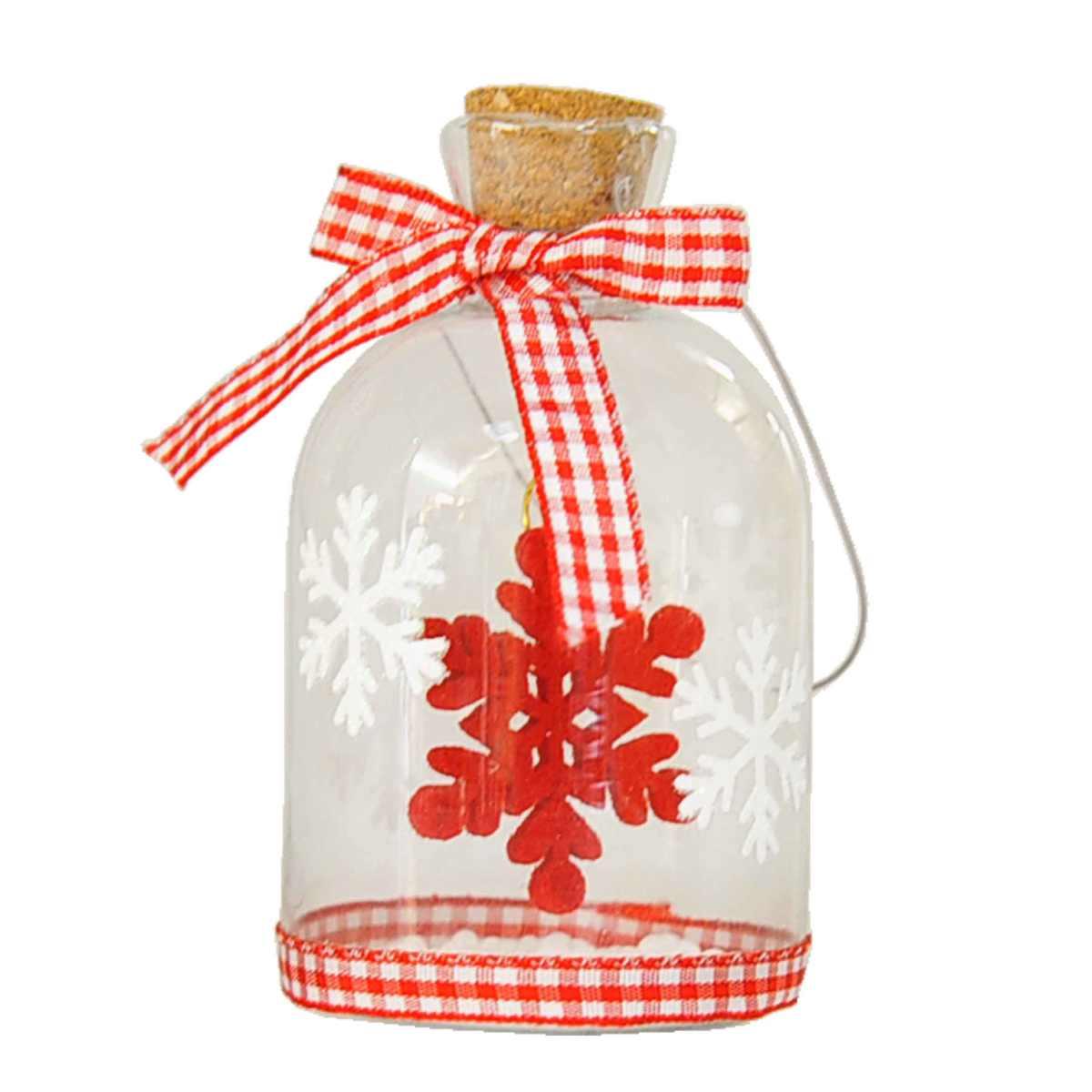 Decorazione natalizia bottiglia vetro decori Set 10 pz
