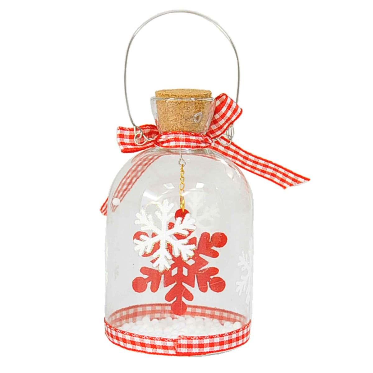 Decorazione natalizia bottiglia vetro decori Set 10 pz