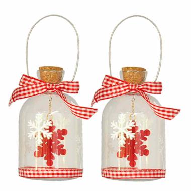 Decorazione natalizia bottiglia vetro decori Set 10 pz