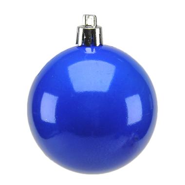Pallina natalizia blu perlate lucide Set 12 pz