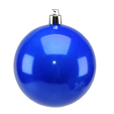 Pallina natalizia blu perlate lucide Set 8 pz