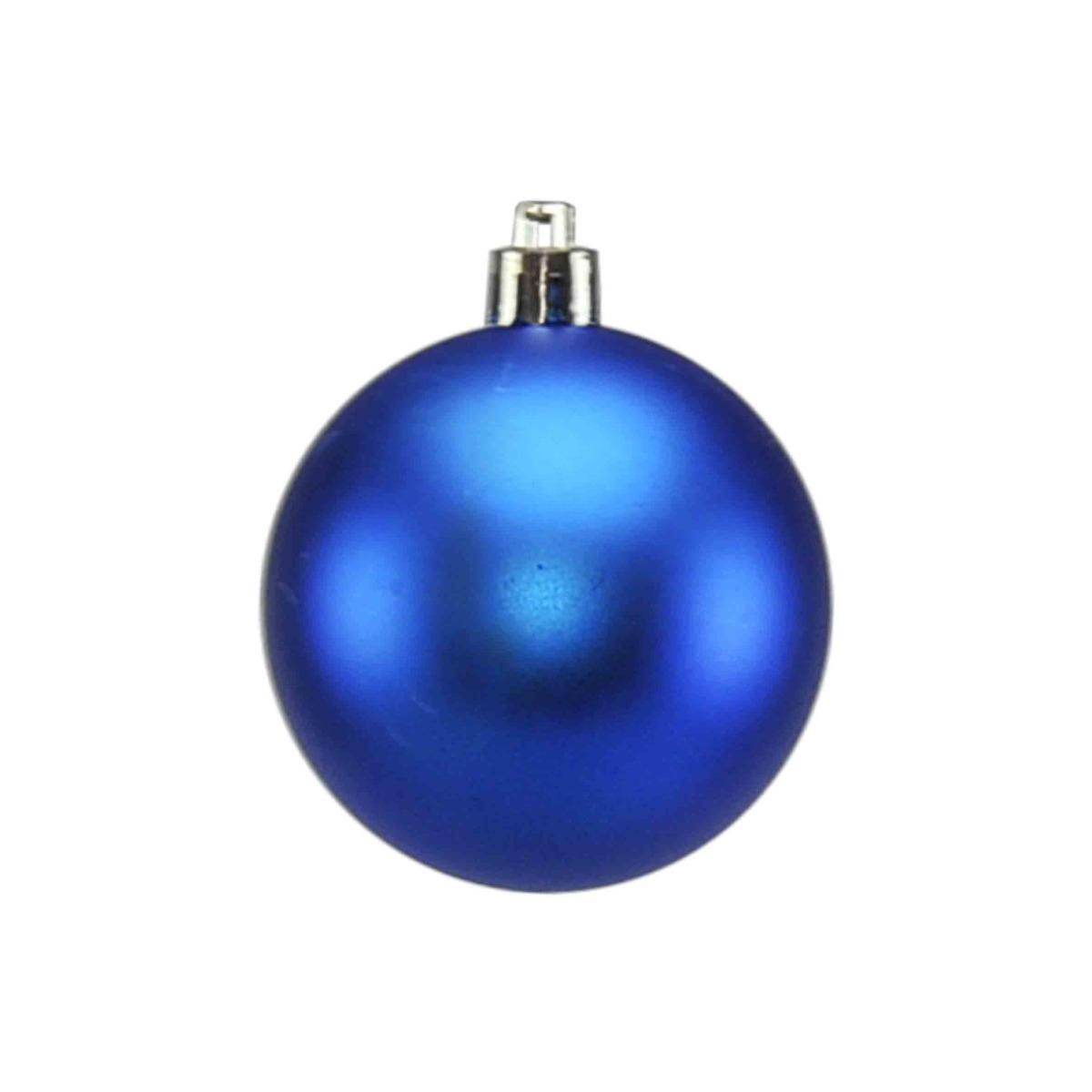 Pallina natalizia blu satinate lucide Set 12 pz