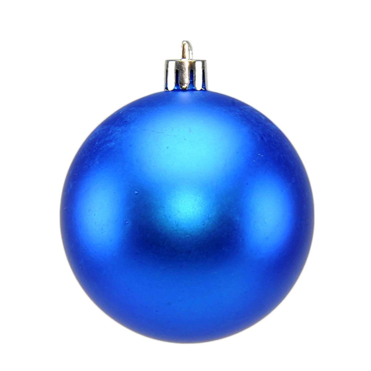 Pallina natalizia blu satinate lucide Set 12 pz