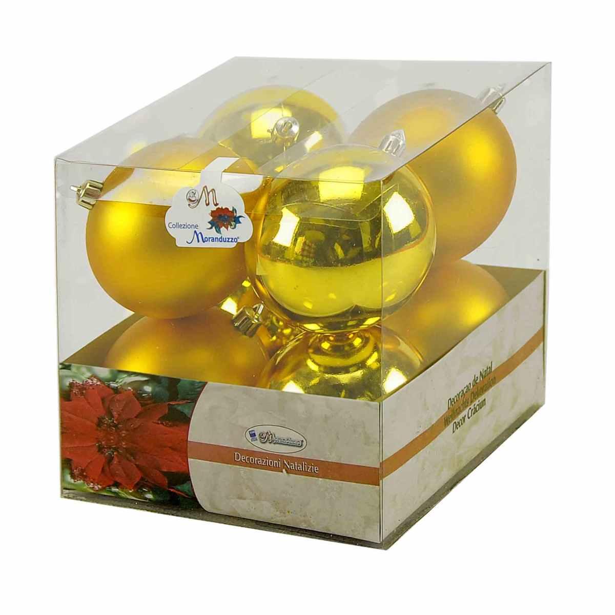 Pallina natalizia oro lucido opaco Set 8 pz