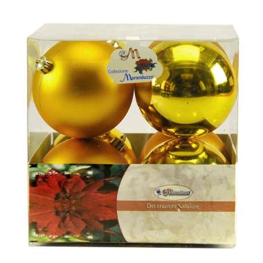 Pallina natalizia oro lucido opaco Set 8 pz