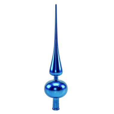 Puntale albero natale blu lucido 29 cm