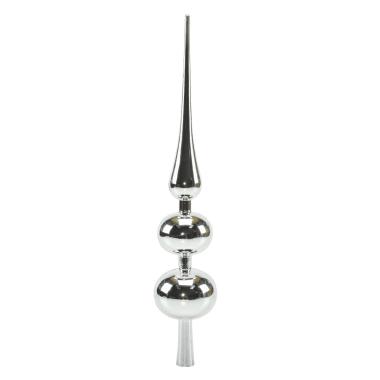 Puntale albero natale argento metalizzato 44 cm