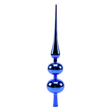 Puntale albero natale blu metalizzato 44 cm