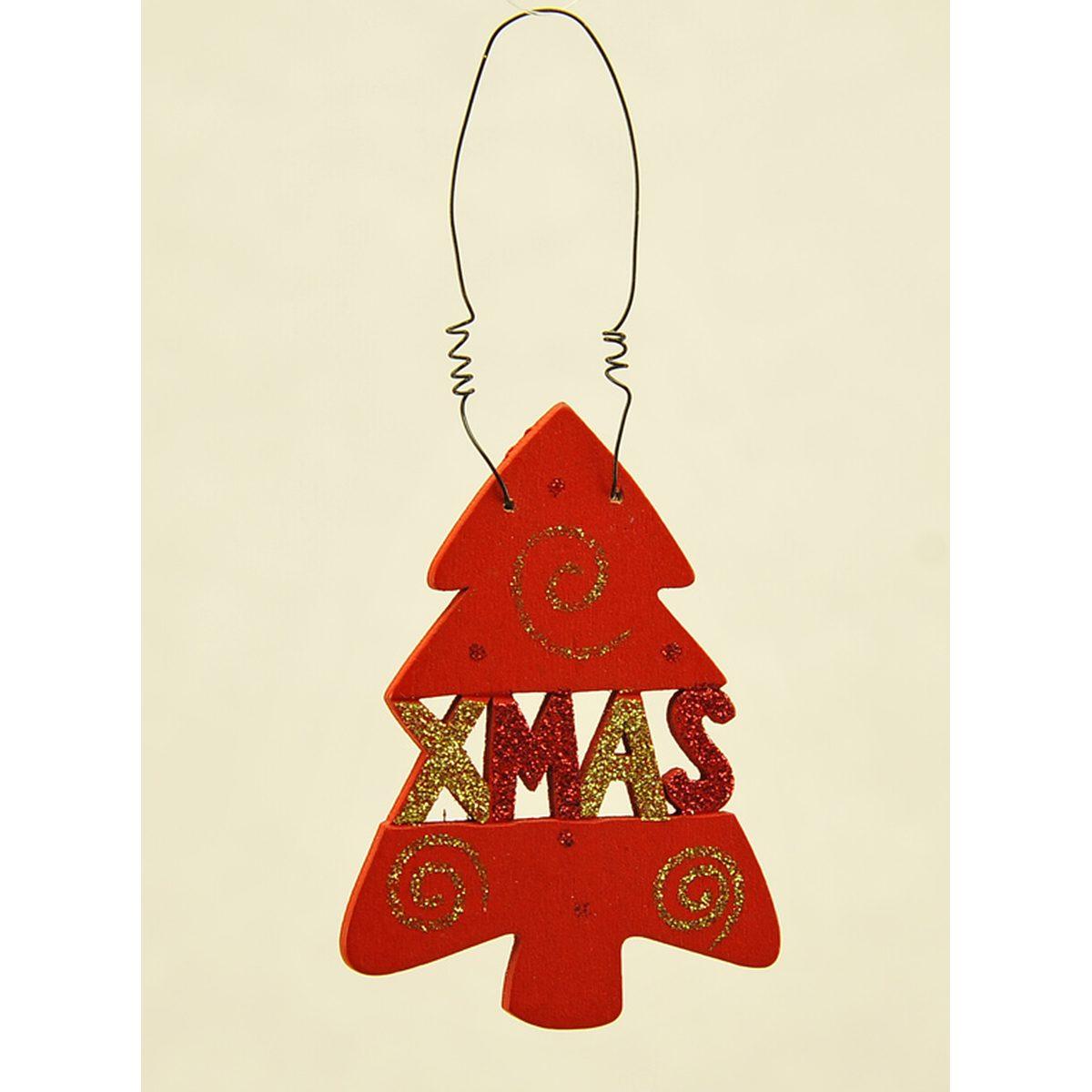 Decorazione natalizia legno love peace joy 10 cm