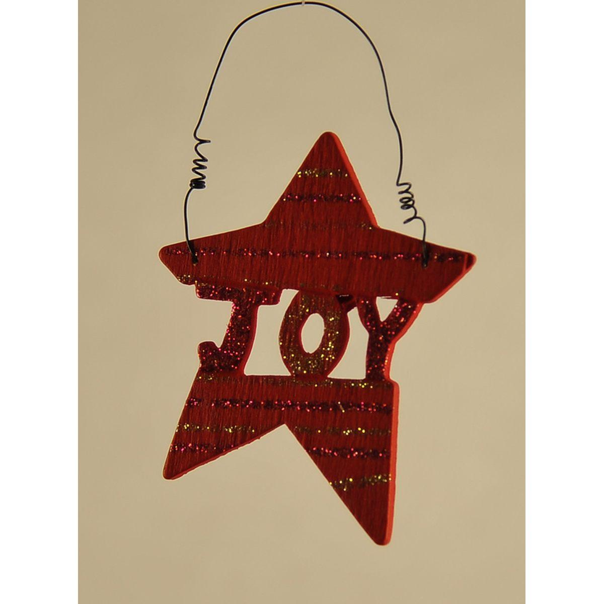 Decorazione natalizia legno love peace joy 10 cm