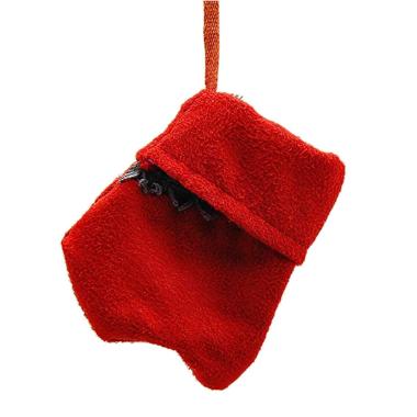 Decorazione natalizia guanto panno scozzese 7 cm