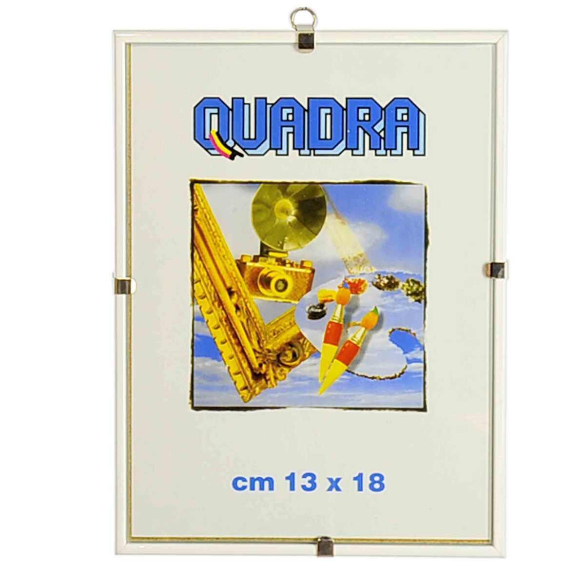 Cornice giorno legno bianco blu 13 x 18 cm
