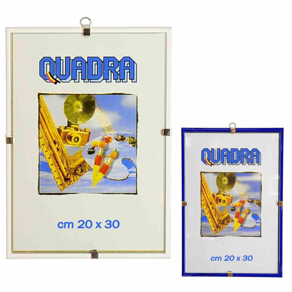 Cornice giorno legno bianco blu 20 x 30 cm