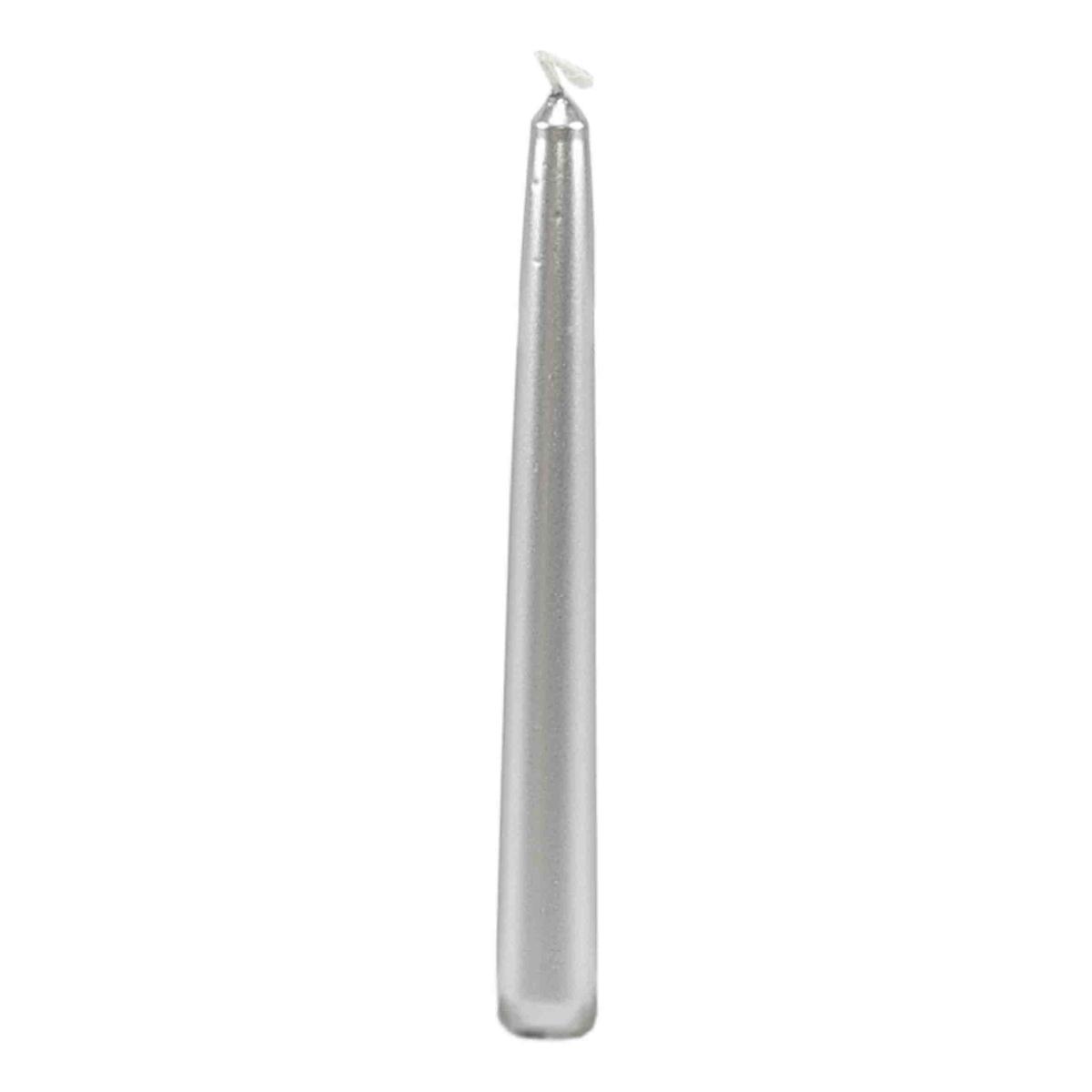 Candela conica 22 argento singola
