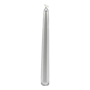 Candela conica 22 argento singola