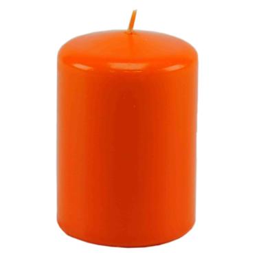 Candela cilindro arancione