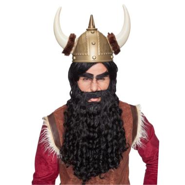 Barba riccia nera lunga