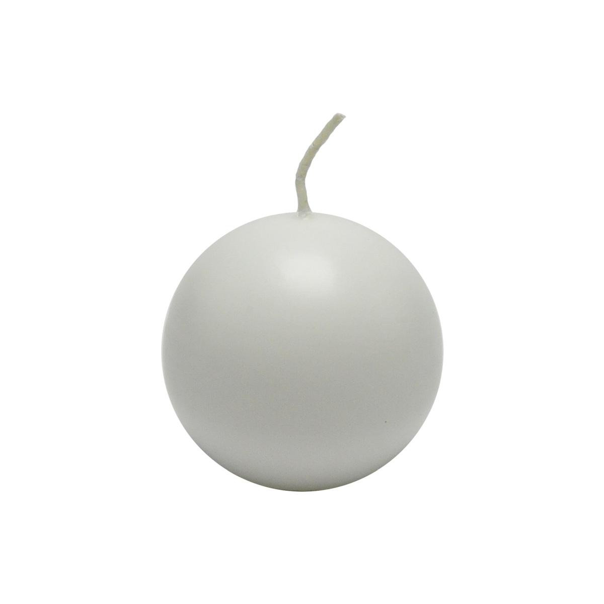 Candela sfera bianca