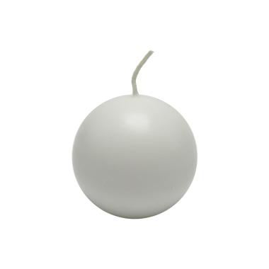Candela sfera bianca