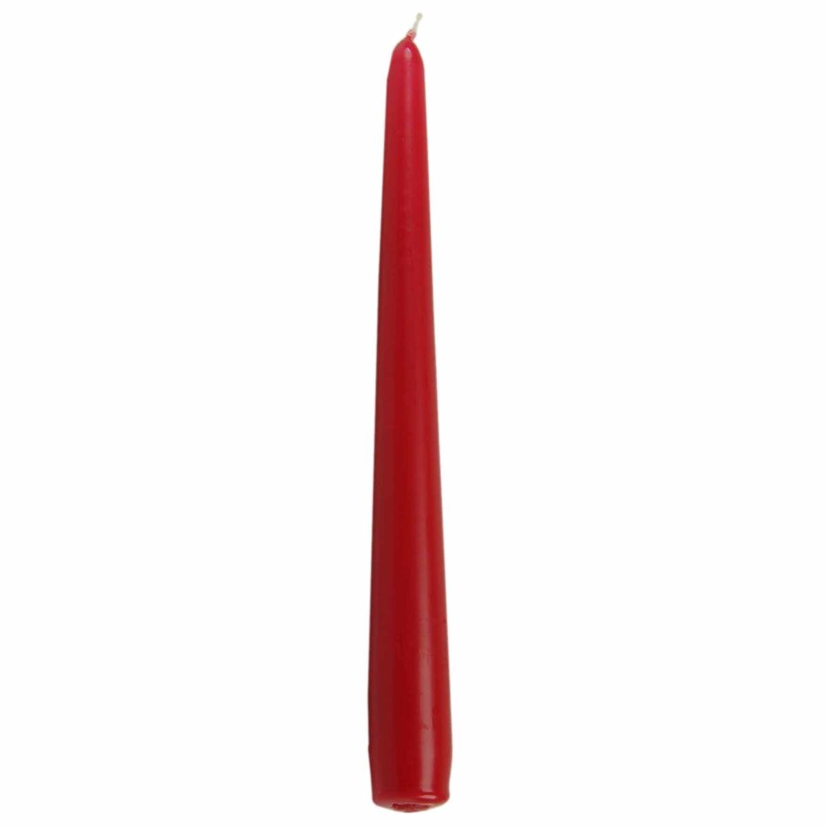 Candela conica rossa 25 cm