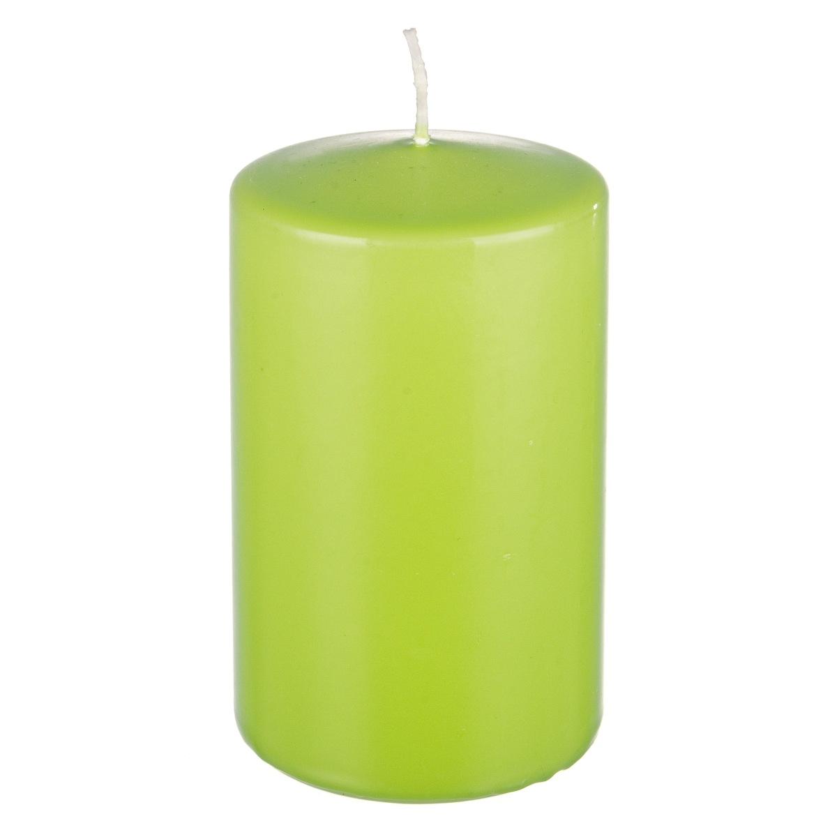 Candela cilindrica verde mela
