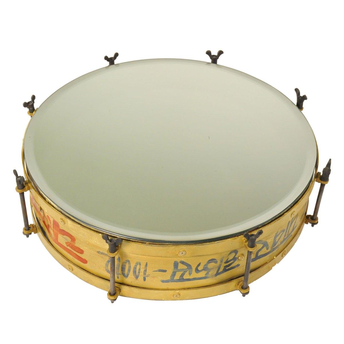 Specchio da muro metallo drum