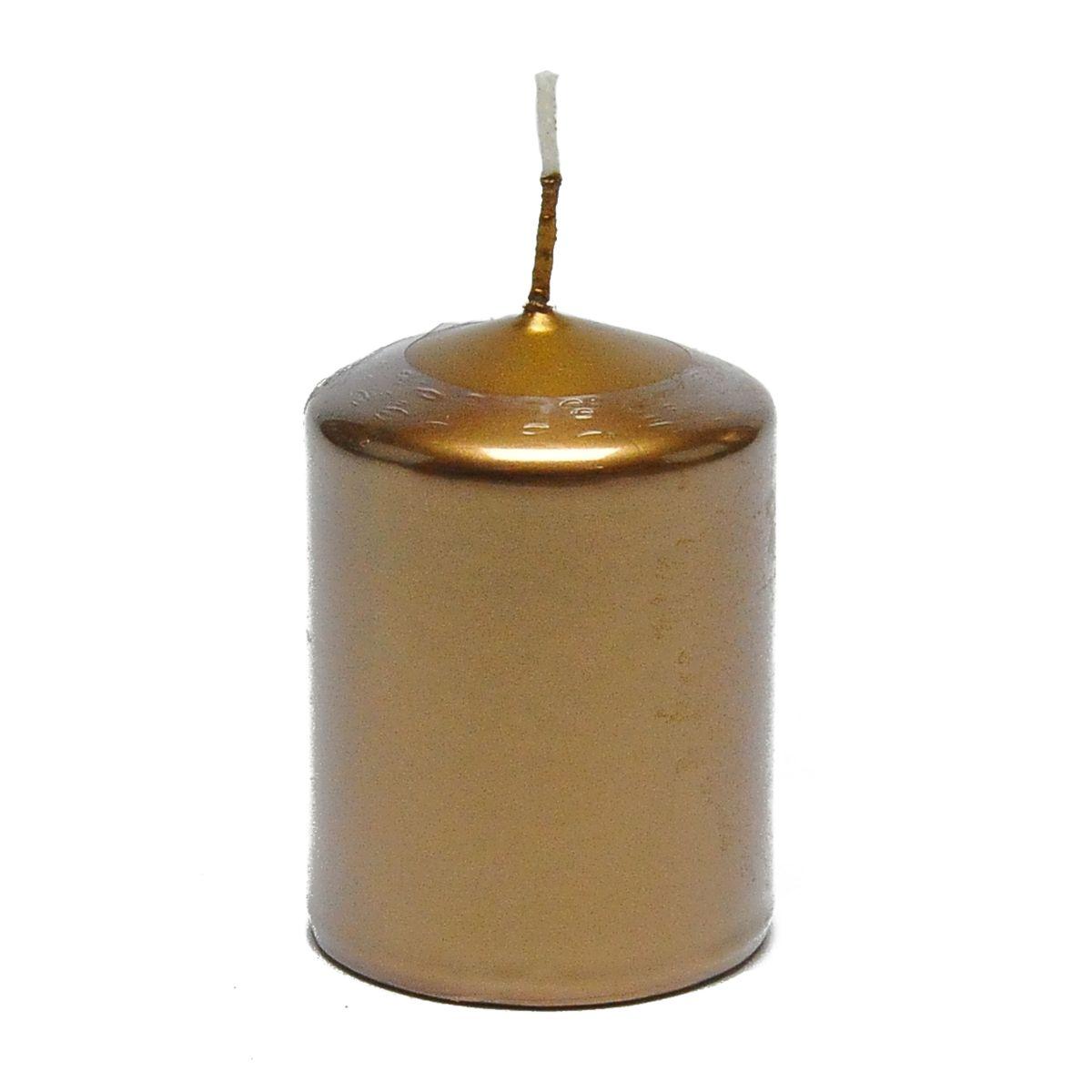 Candela cilindro oro 6 x 8 cm