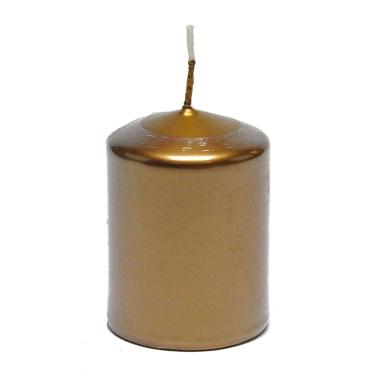 Candela cilindro oro 6 x 8 cm