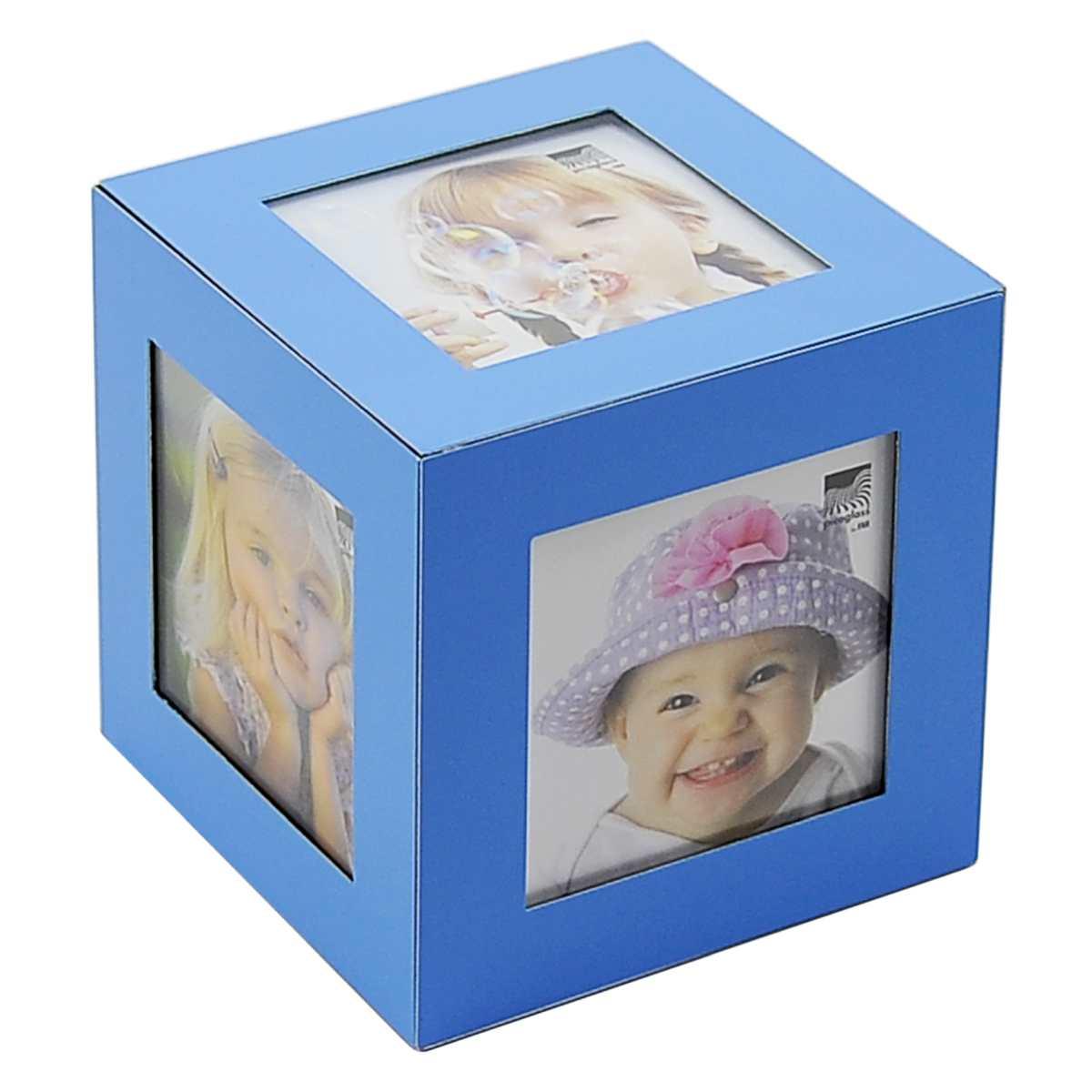 Cornice cubo azzurro 5 foto 10 x 10 x 10 cm