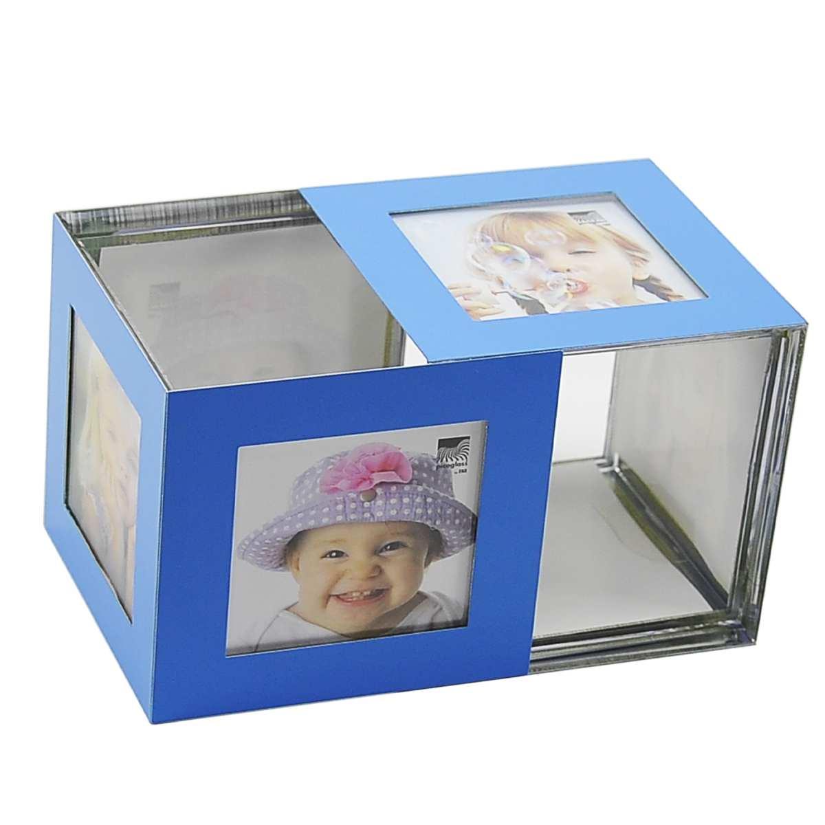 Cornice cubo azzurro 5 foto 10 x 10 x 10 cm