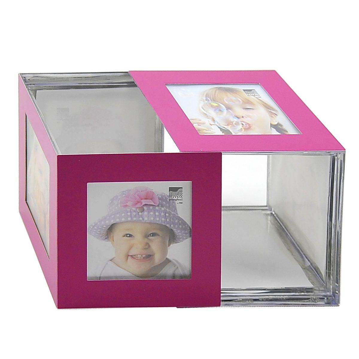 Cornice cubo rosa 5 foto 10 x 10 x 10 cm