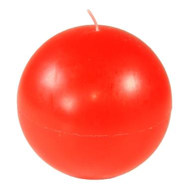Candela sfera rossa Ø 10 cm