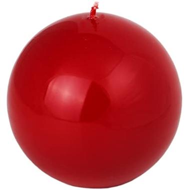Candela sfera rossa Ø 13 cm