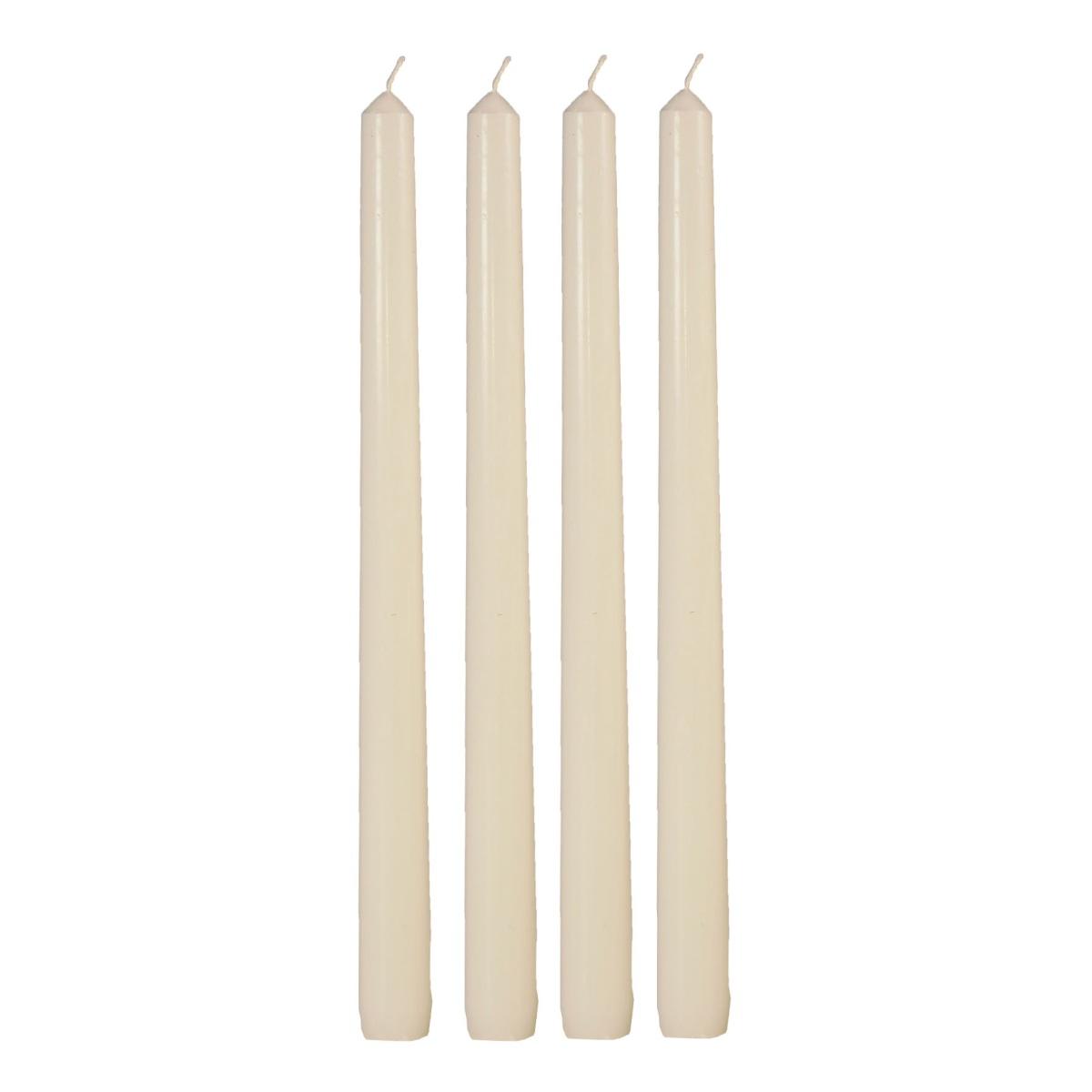 Candela conica bianca Set 4 pz