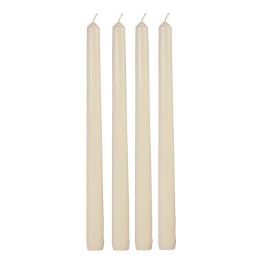 Candela conica bianca Set 4 pz