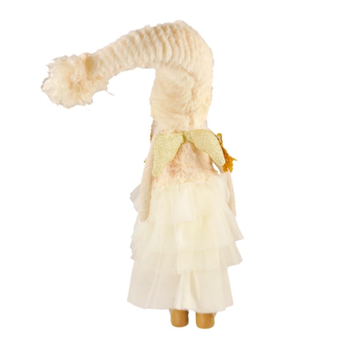 Pupazzo natalizio bambina in tessuto cappello 33 cm