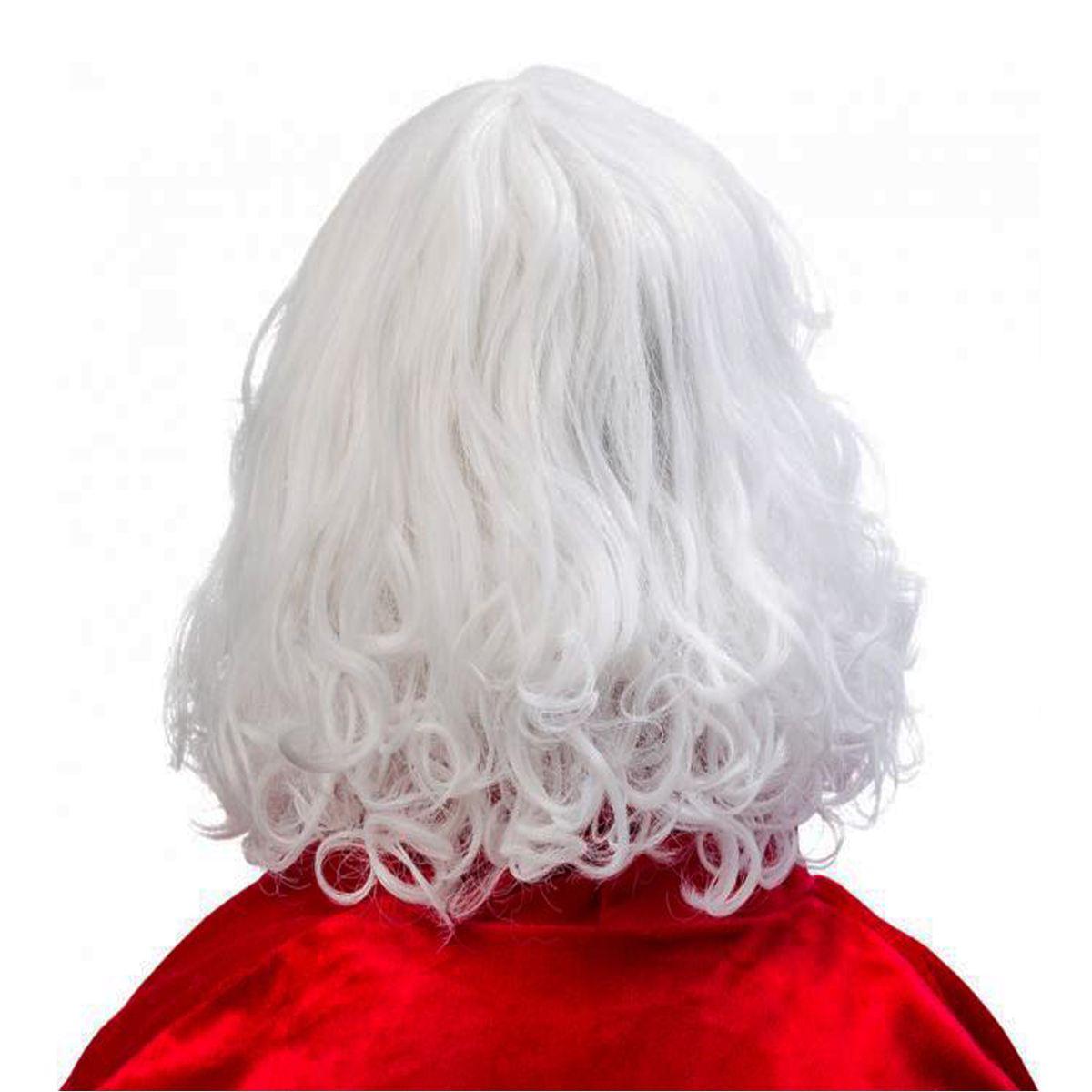 Parrucca babbo natale bianca barba lunga