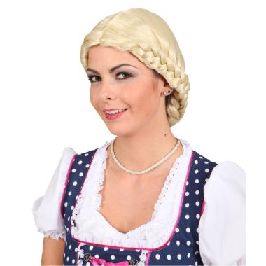 Parrucca bionda bavarese treccia