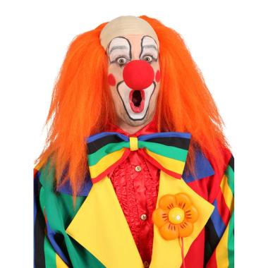 Parrucca clown calvo capelli arancioni