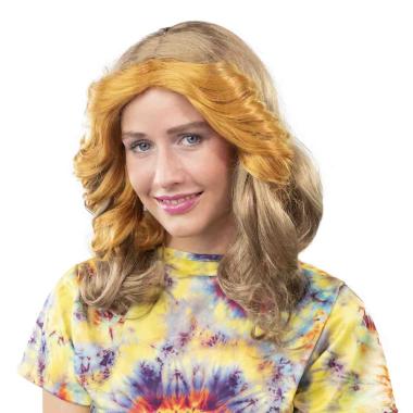 Parrucca anni 70 bionda bicolore