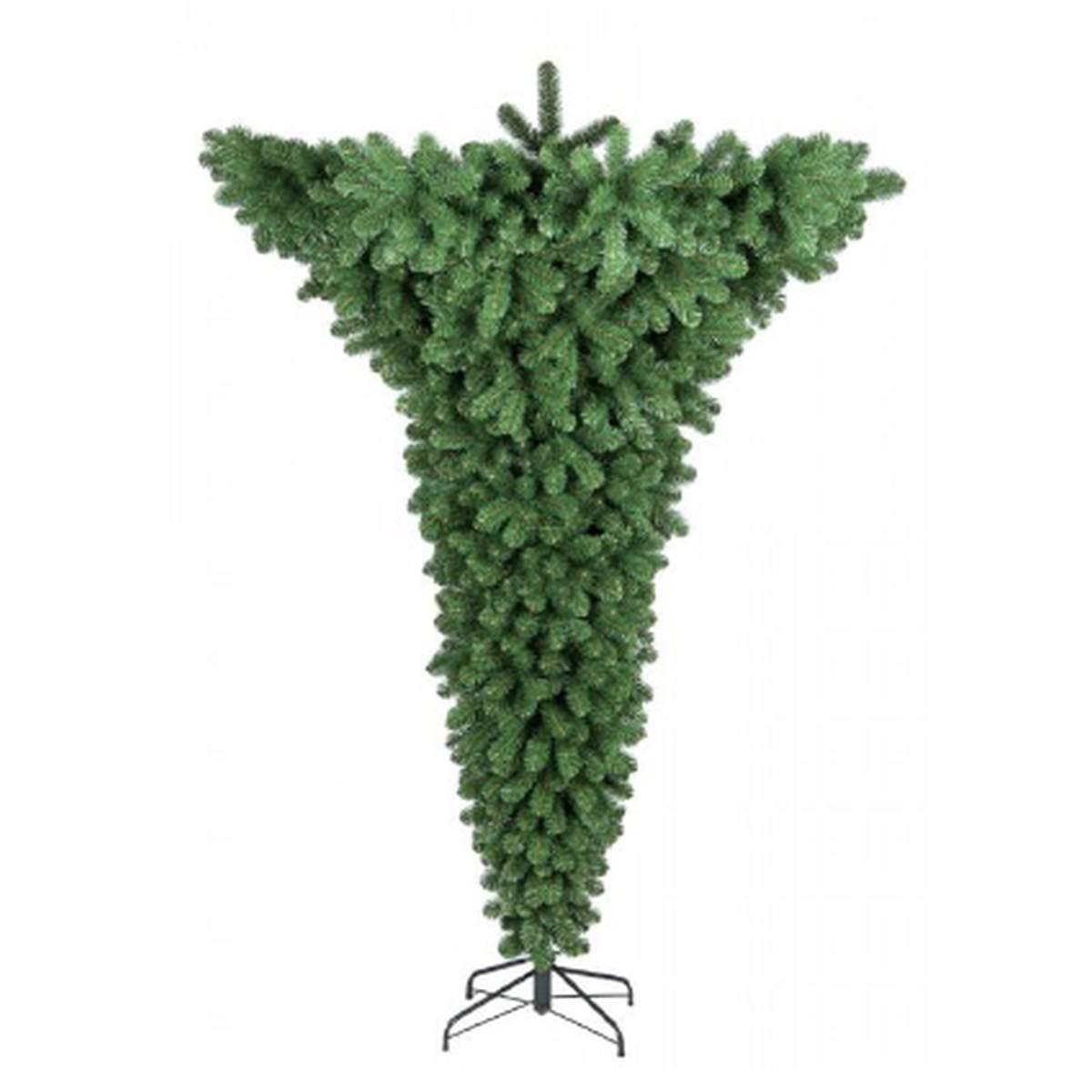 Albero di Natale 210 cm verde capovolto
