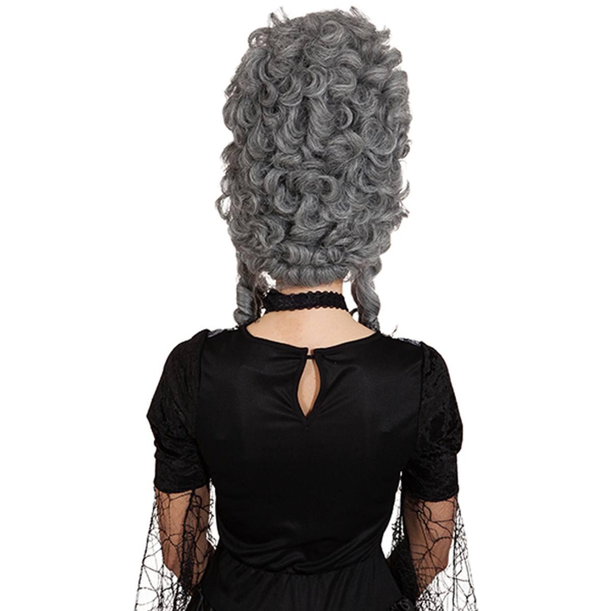 Parrucca dama lady pompadur grigia frangia