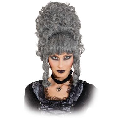 Parrucca dama lady pompadur grigia frangia