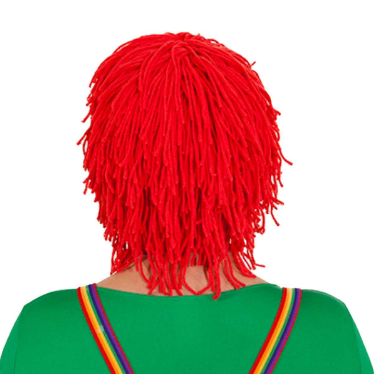 Parrucca clown lana rossa