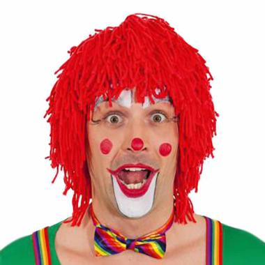 Parrucca clown lana rossa