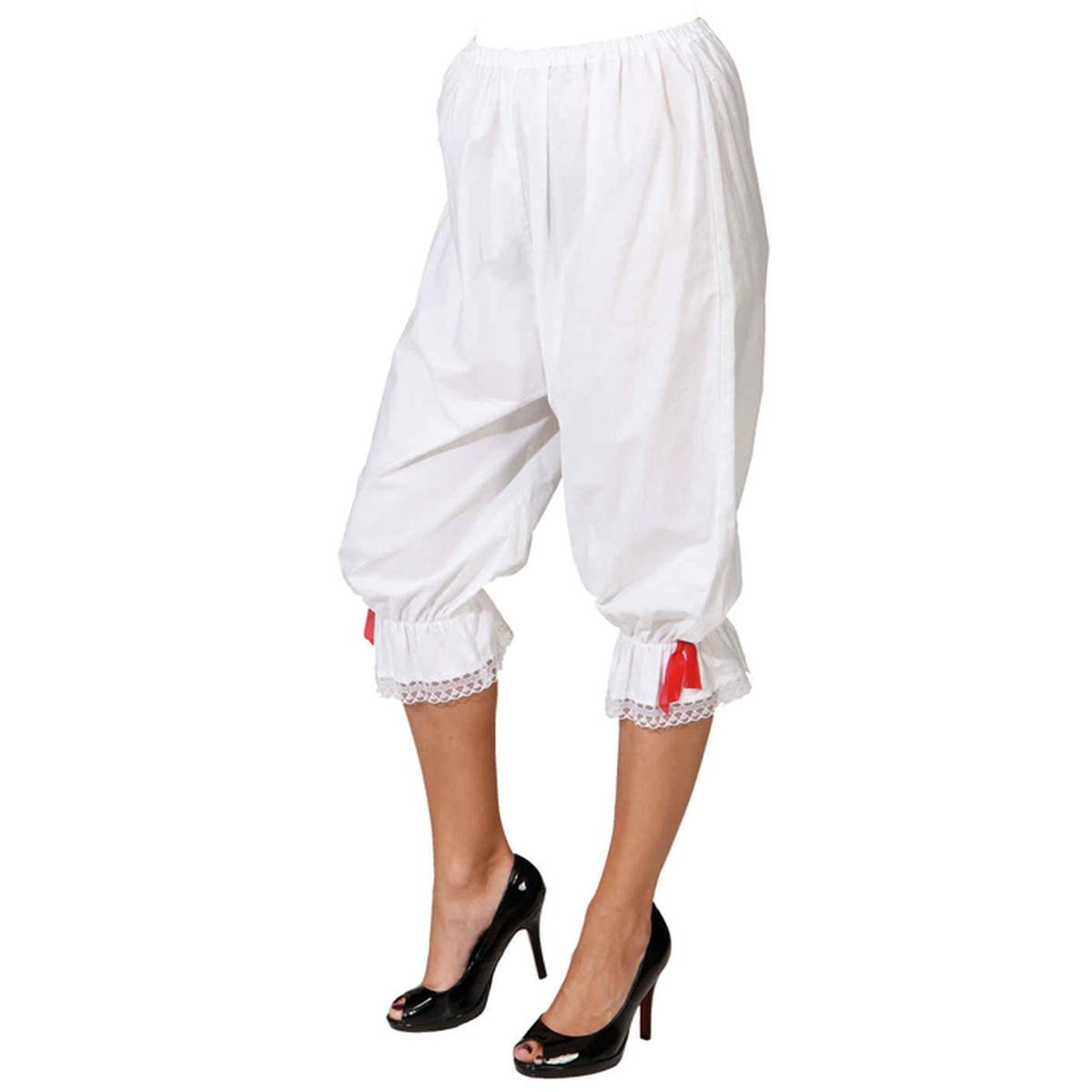 Pantaloni mutandoni 3 4 bianchi corti