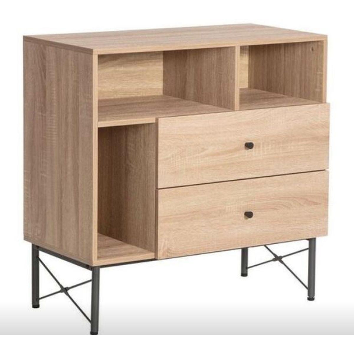 Mobile legno arcadia 2 cassetti 3 vani 80 x 40 x 80 cm
