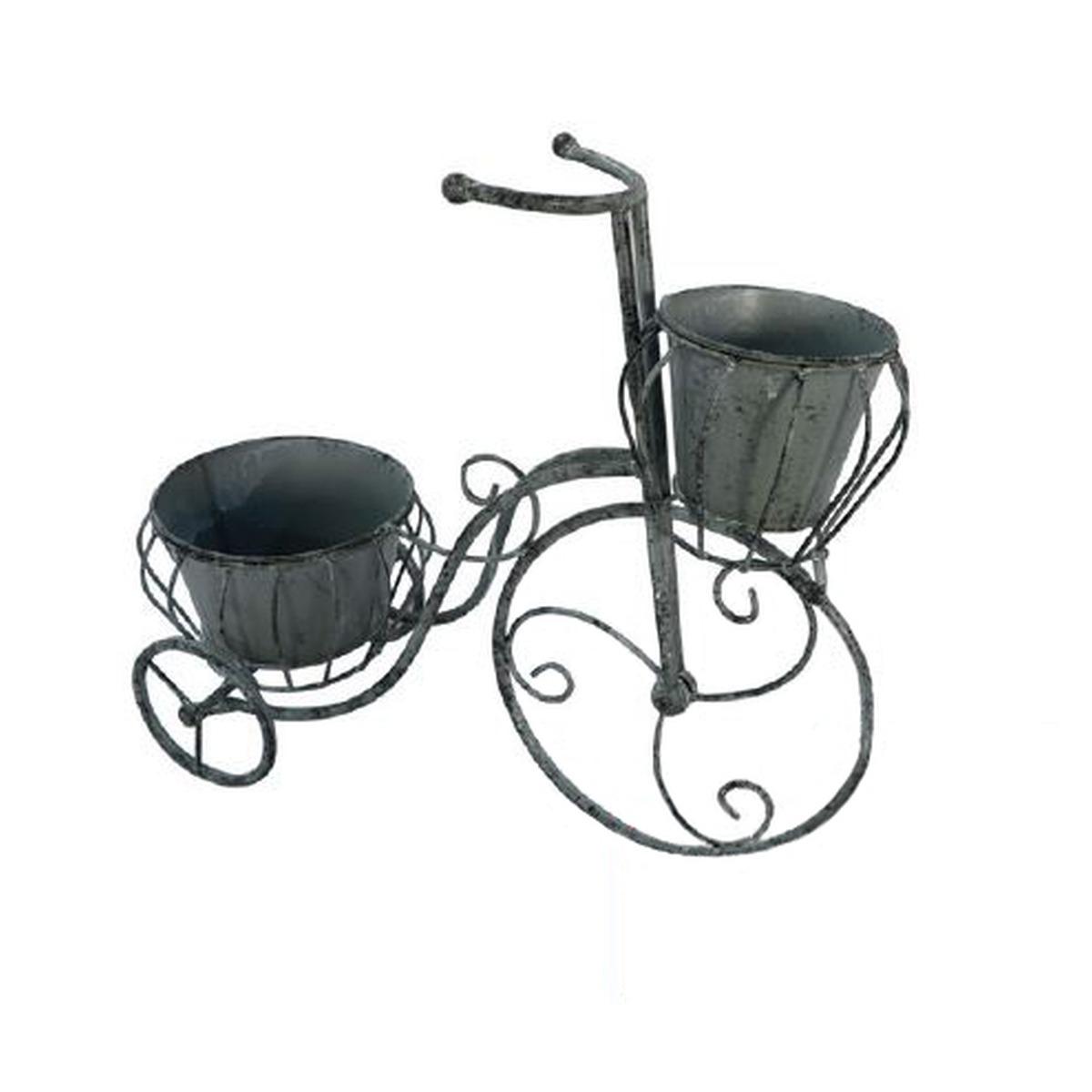 Portavaso metallo bici 2 posti 49 x 19 x 39 cm